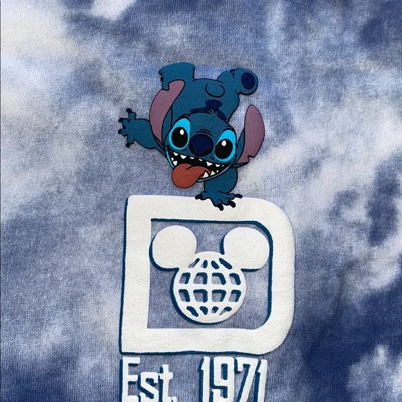 Walt Disney World Spirit Jersey Stitch Blue Tie Dyed Size XS - Picture 5 of 13